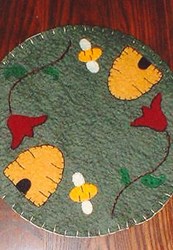 Beehive Candle Mat Pattern by Country Primitives
