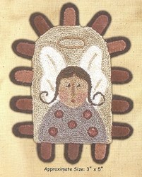 Primitive Angel  Punchneedle Embroidery Pattern