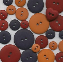 Antique Americana Folk Art Buttons <br>Hand Dyed by Theresa