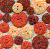 Pumpkin Patch Folk Art Buttons <br>Hand Dyed by Theresa