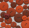 Shades of  Terra Cotta Folk Art Buttons <br>Hand Dyed by Theresa