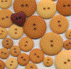 Shades of  Wheat Folk Art Buttons <br>Hand Dyed by Theresa