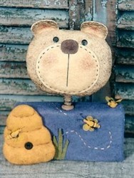 June Bear Doll & Stitchery Pattern <br>Month by Month Series <br>by Homebodies