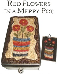 Red Flowers in a Merry Pot