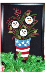 Patriotic Snowman Bucket Pattern by Liberty Rose