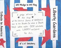 Pledge to My Flag Stitchery Pattern by Liberty Gardens