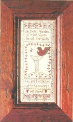 Sweet Garden - Redwork Pattern & Button Set