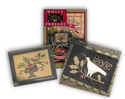 Holly Threads Book, Tidings of Peace Kit & Yuletide Treasures Kit Set