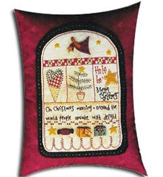 Christmas Morning Stitchery Project Pattern, Muslin & Button Pack