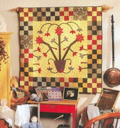 Star Flowers & Nine Patch Quilt Pattern by Terry Clothier Thompson for Peace Creek Pattern Co.