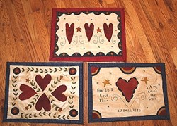 Hearts Trio Pennyrug Patterns