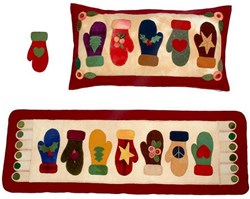 Mis-Matched Mittens Wool Applique Kit