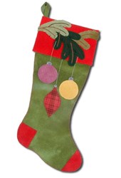 Christmas Ornament Stocking Wool Applique Kit
