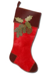 Christmas Pinecone Stocking Wool Applique Kit