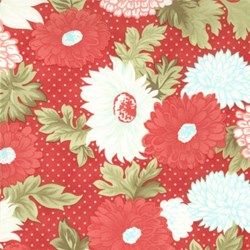 Bliss - Large Floral on Red - by Bonnie & Camille for MODA