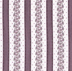 Flourish - Brown, Pink & Cream Stripe