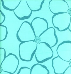 Olive Rose - Turquoise Florals Quilting Fabric ~  Free Spirit Fabric