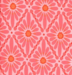 Olive Rose - Pink Floral Diamonds Quilting Fabric ~  Free Spirit Fabric