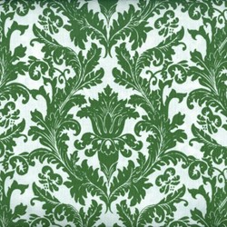Holly Jolly - Damask in Green and White - Fat Quarter - by Jen Allyson of My Mind's Eye for Riley Blake Fabrics