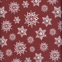 Holly Jolly - Snowflakes on Red - Fat Quarter - by Jen Allyson of My Mind's Eye for Riley Blake Fabrics