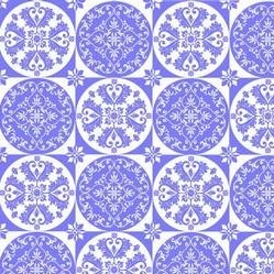 Isabella - Blue Floral Circle Grid - by Lila Tueller Designs for Riley Blake Designs