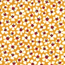 Le Petit Poulet - Floral Toss on Yellow - by American Jane for MODA