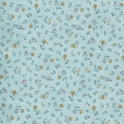 Mrs. March's Basics - Mini Floral on Blue - Lecien