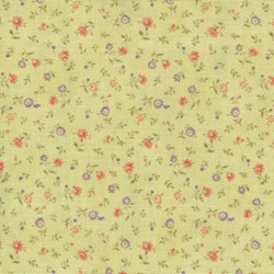 Mrs. March's Basics Fat Quarter - Mini Floral on Yellow - Lecien