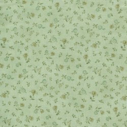 Mrs. March's Basics - Mini Floral on Green - Lecien