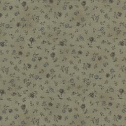 Mrs. March's Basics - Mini Floral on Olive - Lecien