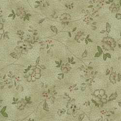 Mrs. March's Basics - Small Floral on Dark Tan - Lecien