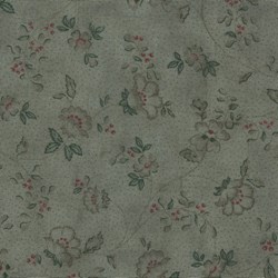 Mrs. March's Basics - Small Floral on Charcoal - Lecien
