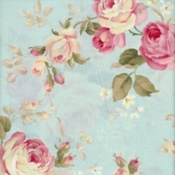 Lecien - Floral Collection - Large Roses on Blue