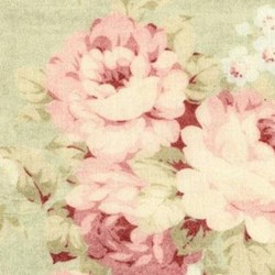 Durham Quilt Collection Anew - Large Floral on Green - by Brenda Riddle for Lecien