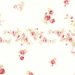 Durham Quilt Collection Anew Fat Quarter - Small Flowers on White/Cream - by Brenda Riddle for Lecien
