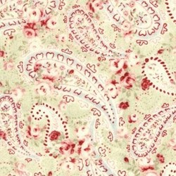 Durham Quilt Collection Anew - Paisley on Green - by Brenda Riddle for Lecien