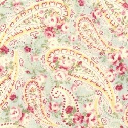 Durham Quilt Collection Anew Fat Quarter - Paisley on Blue - by Brenda Riddle for Lecien