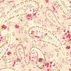 Durham Quilt Collection Anew Fat Quarter - Paisley on Pink - by Brenda Riddle for Lecien