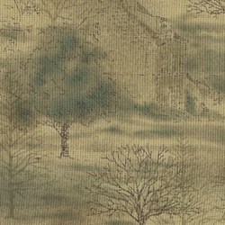 Lecien Fat Quarter - Mrs. March Fabric Mauve-Tan-Blue - Village Scene