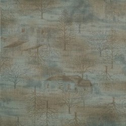 Lecien Fat Quarter - Mrs. March Fabric Cream-Sage-Mauve - Village Scene