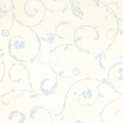 Lily & Will Quilting Fabric - Ivory with Blue Swirls
