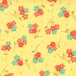 Lovely - Mini Floral Bouquet on Yellow - by Sandy Gervais for MODA