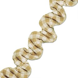 Organics Gingham Ruffle Rac - Tan