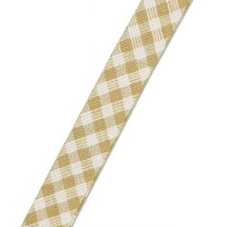 Organics Gingham Bias Trim - Tan