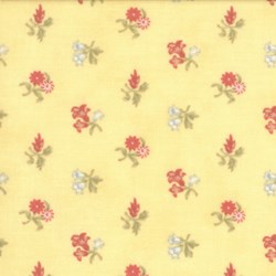 Oasis - Mini Roses on Yellow - by 3 Sisters for MODA