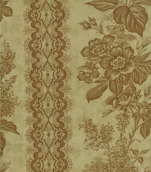 Peace on Earth Christmas Green-Brown Border Quilt Fabric - by 3 Sisters for Moda