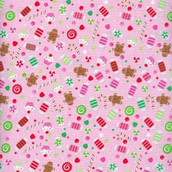 Christmas Candy - Fat Quarter -Candy Print - CottonCandy - by Doodlebug Designs for Riley Blake Designs
