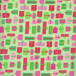 Christmas Candy - Fat Quarter -Mint Presents- by Doodlebug Designs for Riley Blake Designs