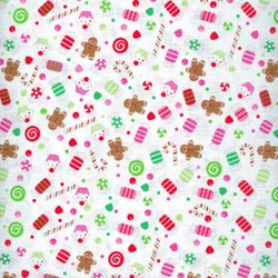 Christmas Candy - Candy Print in White - by Doodlebug Designs for Riley Blake Designs