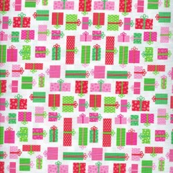 Christmas Candy - Fat Quarter -White Presents- by Doodlebug Designs for Riley Blake Designs